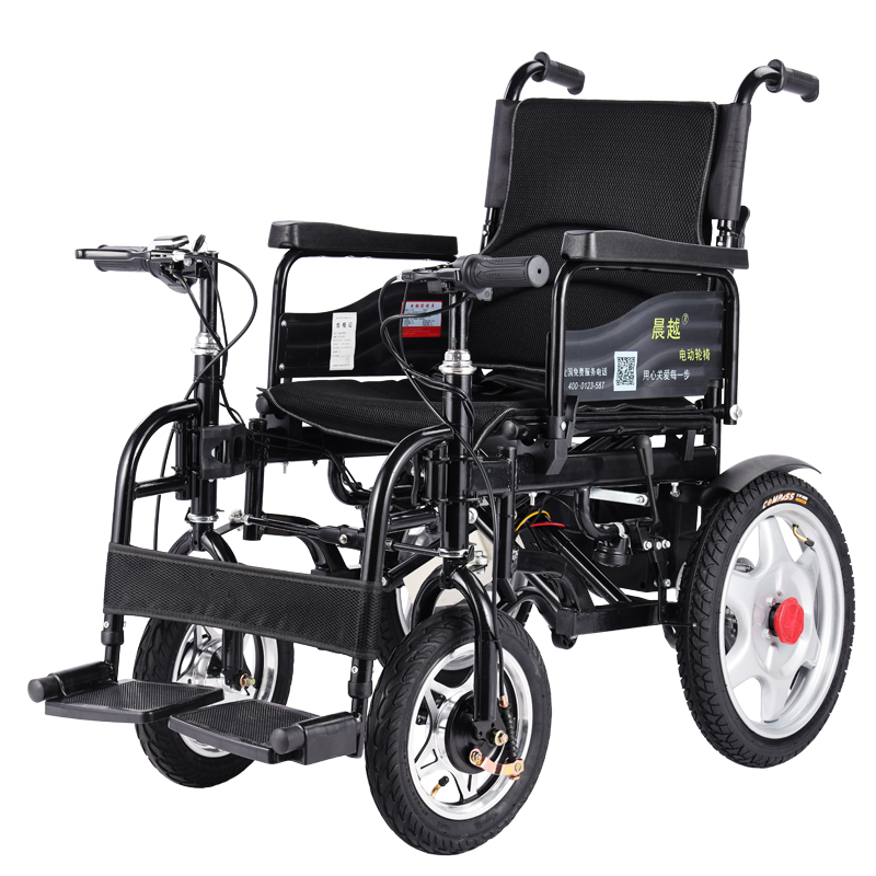晨越电动轮椅车折叠轻便残疾人老年人锂电越野大轮四轮代步车双人