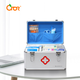 CROR/科洛 医药箱家用多层药品收纳箱出诊箱铝合金急救箱儿童药箱