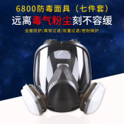 6800喷漆专用防毒面具防尘 工业粉尘甲醛气体透明全面罩防护面具